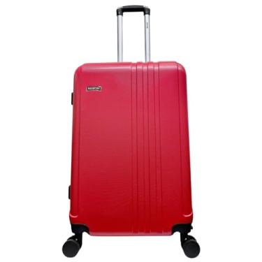 Imagem de Mala De Viagem Média 23 Kg Em ABS Com Rodas Giratórias 360° Divisória Interna E Cadeado Fixo Capri (Vermelha, M)