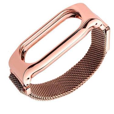 Imagem de Pulseira Relógio Xiaomi MI BAND 2 Aço (Rose gold magnética)