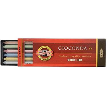 Imagem de KOH-I-NOOR Grafite colorido metálico para lapiseira de 5,6 mm de diâmetro, 80 mm (conjunto com 6)