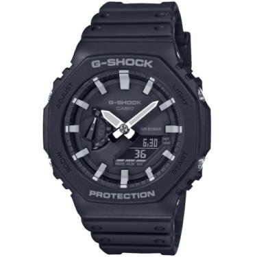 Imagem de Casio Relógio masculino GA-2100-1AER G-Shock Carbon Core Octagon Series – preto, preto, pulseira., Preto, one size fits all, Alça.