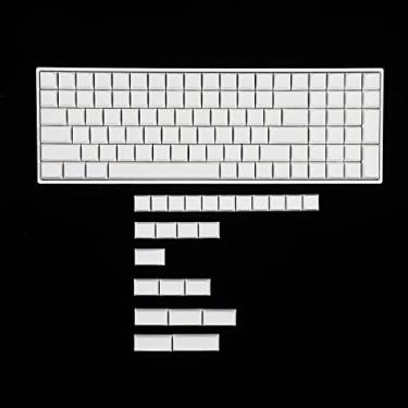 Imagem de YMDK 124 teclas brancas em branco ZDA XDA V2 Teclas PBT para teclado MX 104 87 61 melodia 96 KBD75 ID80 GK64 SP84