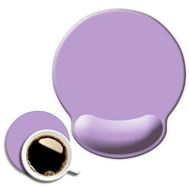 Imagem de DOOKE Mouse pad ergonômico com suporte de pulso, lindo tapete de pulso com base de borracha antiderrapante para computador, laptop, jogos de escritório em casa, trabalho, fácil digitação e alívio da dor, roxo cravo