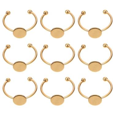 Imagem de 10 Pcs Anel Polido Anel De Dedo Ajustável Base Em Branco Anel Em Branco Anel De Base De Metal Achados Da Base Do Anel Base Do Anel De Dedo Anel De Bronze Aço Inoxidável
