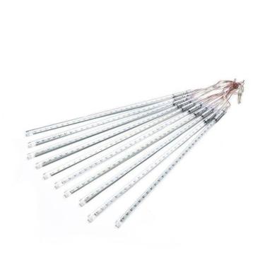 Imagem de Cascata Pisca Pisca Chuva De Neve Natal 8 Tubos Azul 320 Leds Natalino