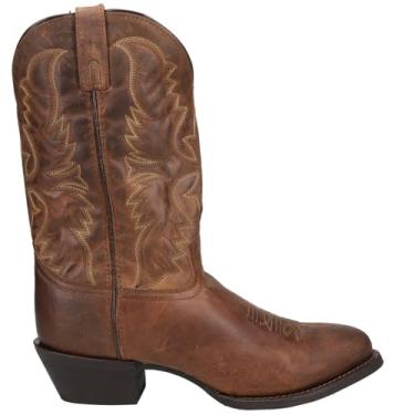 Imagem de Laredo Botas masculinas Birchwood bico redondo cano médio - Preto, Bronzeado, 12
