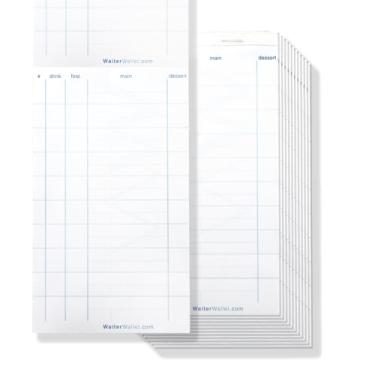 Imagem de Waiter Wallet Blocos | (pacote com 12) blocos de notas para convidados | perfurados, grampeados para servidores de restaurante | 50 páginas formadas em cada bloco de pedidos | Serve para a maioria dos livros de servidores (4 x 7,25)