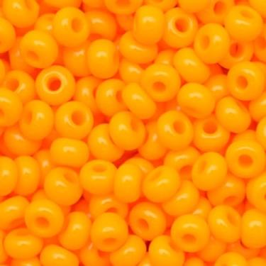Imagem de Miçanga Miçangão 6/0=4,1mm Preciosa Jablonex 50g Cores Leitosas Guias Brajás Colares Pulseiras Umbanda e Candomblé (Laranja Claro)