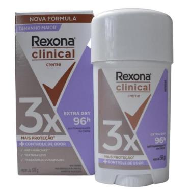 Imagem de Antitranspirante Rexona Clinical Extra Dry Creme 58 G