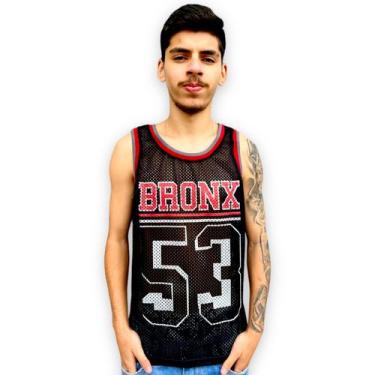 Imagem de Camiseta Regata Masculina Basquete Tecido Furadinho Fitness - Anj Moda