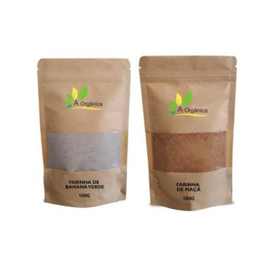 Imagem de Kit: Farinha de Banana e Maçã 100g, Nutrição e Sabor - A Organica
