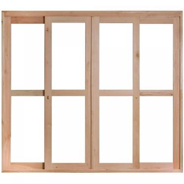 Imagem de Porta de Madeira Balção de Correr 213x140cm com Batente 9,4cm Ewk 484 