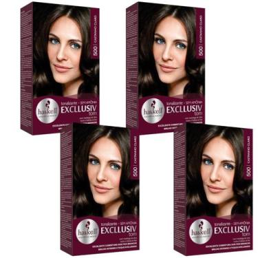 Imagem de Kit 4 TONALIZANTE HASKELL 500 CASTANHO CLARO