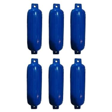 Imagem de Defensa Inflável Azul G4 16,25 X 57,50 cm Lancha Barco Kit 6 - Noster