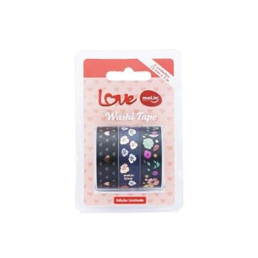 Imagem de Washi Tape Love 3m Blister 3 Unidades - Molin - Sortido - Molin do Bra