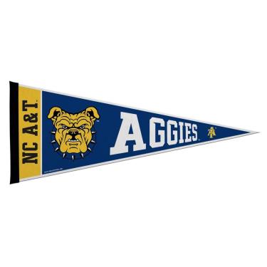Imagem de Rico Industries Flâmula de feltro macio exclusivo NCAA N.Carolina A&T Aggies 30,48 cm x 76,20 cm - EZ para pendurar - decoração de casa (sala de jogos, caverna masculina, quarto)