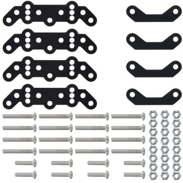 Imagem de HobbyMarking Aluminum Front & Rear Axle Heighten Shock Damper Mount Set for Tamiya Super Clod Buster/Bullhead/ClodBuster 1/10 RC Truck Car Upgrade Parts