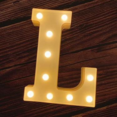 Imagem de MUMUXI Letreiro de LED para letreiro com 26 letras, letreiro iluminado, número de letreiro para festa de casamento, aniversário, alimentado por bateria, lâmpada de Natal, luz noturna, decoração de bar de casa (G)