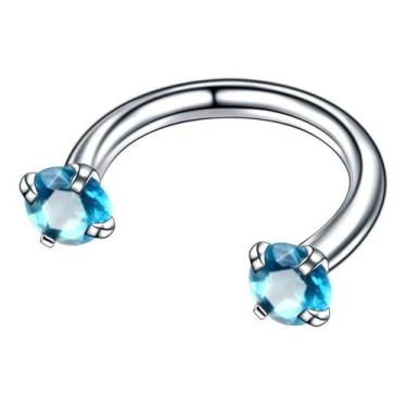 Imagem de Piercing Septo Ferradura Nariz Cartilagem Pedra Zirconia Aço - DeCastr