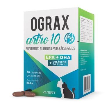 Imagem de Ograx Artro 10 Colágeno Cães e Gatos Avert 30cps