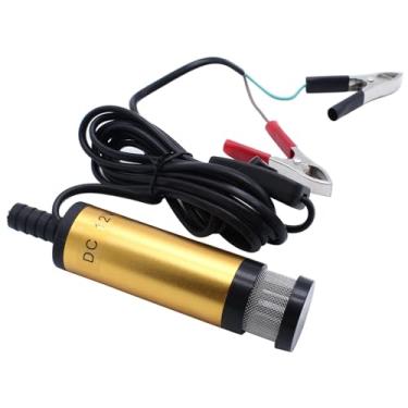 Imagem de YUCHENSHLP Bomba de óleo elétrica multifuncional 12v 38 mm DC, bomba de transferência de combustível diesel com filtro, bomba de água submersível, mini bomba de pesca para acampamento portátil