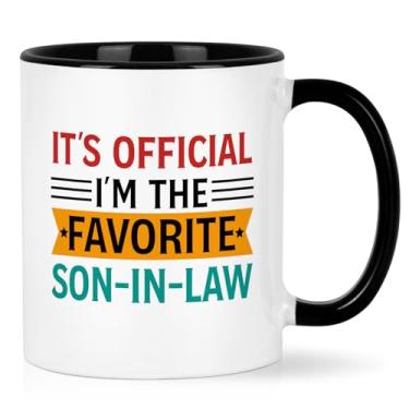 Imagem de Maustic Presentes de genro, presentes de genro da sogra do sogro, presentes de aniversário de Natal, dia dos pais para genro, caneca, genro favorito, 325 ml