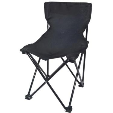 Imagem de Cadeira Para Camping Dobravel Portatil Brisa 80 Kg Preto - BolaAzul