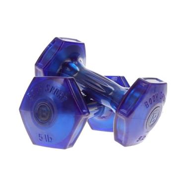 Imagem de Body Sport Halteres aeróbicos de uretano, 2,2 kg. Par de pesos de mão premium com núcleo de aço sólido e revestimento de gel ergonômico para treinamento fitness e construção de força