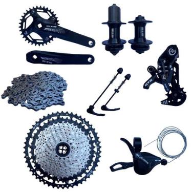 Imagem de Kit Relação Transmissão Gts 12v 1x12v K7 11/50D Completo Mtb, Preto
