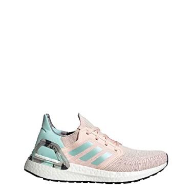 Imagem de adidas Tênis de corrida feminino Ultraboost Ultra Boost 20 - Rosa, Matiz rosa/menta gelada/azul-marinho universitário, 34