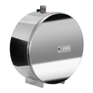 Imagem de Suporte Rolo Papel Higienico Aço Inox Com Porta Cadeado 300m - JSN