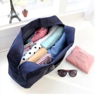 Imagem de Bolsa Mala Para Viagem Dobrável Impermeável Com Grande Capacidade e Al