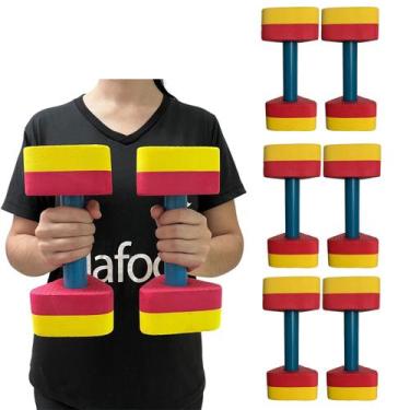 Imagem de Kit 3 Pares Halteres Aquáticos Hidroginástica em EVA DF1104-AM 1 à 2kg