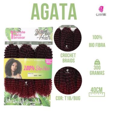 Imagem de Aplique/Cabelo Bio Organico Cacheado Afro 40 Cm - Identico Ao Humano  