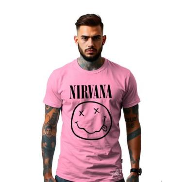 Imagem de Camiseta Personalizada Estampa Nirvana Masculina Algodão Estampada Gol