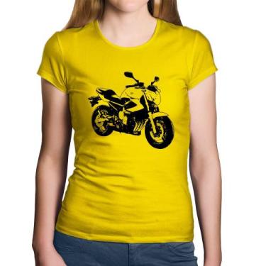 Imagem de Baby Look Algodão Moto XJ6 N Art - Foca na Moda, Amarelo, G