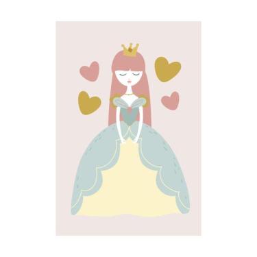 Imagem de Placa Decorativa Princesa Infantil 30x40cm - Quartinhos
