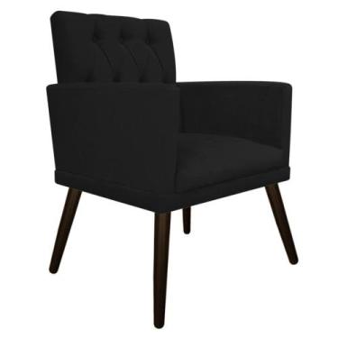 Imagem de Poltrona Decorativa Nanda Pés Palito Tabaco Sala de Espera Recepção Su