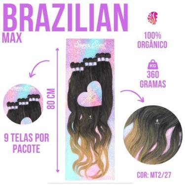 Imagem de Cabelo Orgânico - Brazilian Plus / Max - 80cm / 360Gr - Super Star - S