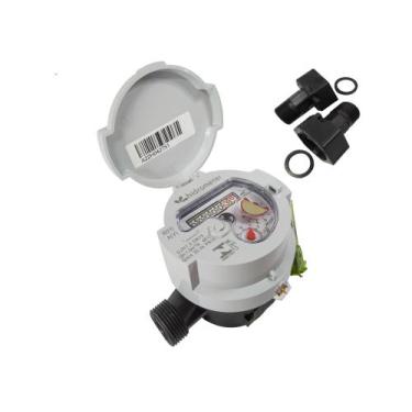 Imagem de Hidrômetro Unijato 1/2" (DN15) 3m³/h - QN 1,5m³/h + Conexões - Hidrome