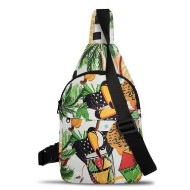 Imagem de Shoulder Bag Estampada Mini Mochila Chest Beg Bolsa Transversal 07 - P