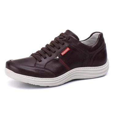 Imagem de Sapatenis Masculino casual Comfort Couro 3000 - Ranster, Café, 40