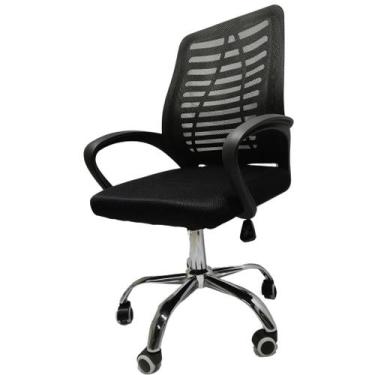 Imagem de Cadeira Escritório Giratória Tela Mesh Reclinável Ajustável - IMPORTAD