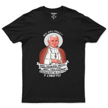 Imagem de Camiseta Católica São João Paulo II Masculino e Feminino Varias Cores 
