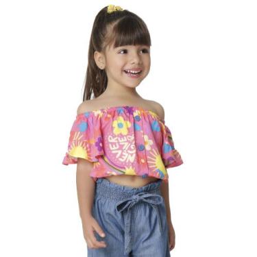 Imagem de Blusa Infantil Look Jeans Bata Estampada Summer, 02
