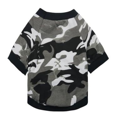 Imagem de DOTEYAYP Camiseta camuflada para cães pequenos para meninos e meninas e gatos (PP, preto)