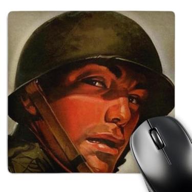 Imagem de 3dRose Mouse pad de soldado da Segunda Guerra Mundial LLC 20 x 20 x 0,65 cm (mp_16505_1)