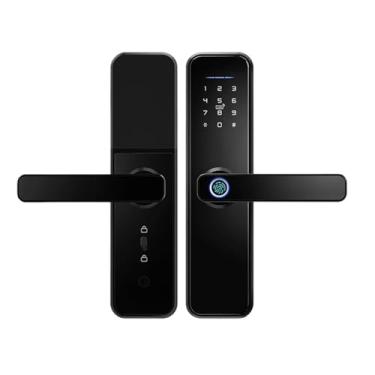 Imagem de Inteligente x5 à prova dwaterproof água tuya biométrico de impressão digital segurança inteligente wifi app senha fechadura da porta eletrônica(4585)
