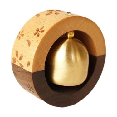 Imagem de XLWLLNJ Campainha decorativa de madeira, sino de vento, abertura de porta, sino de entrada para geladeira