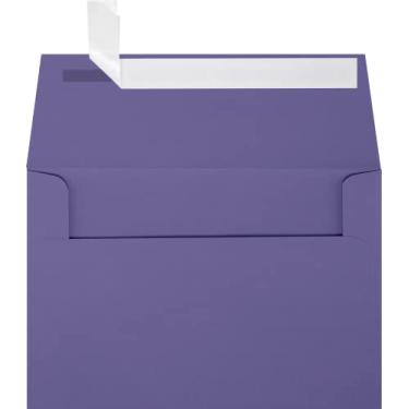 Imagem de Envelopes de convite LUXPaper A4 para 4 x 6 cartões em 80 lb. Envelopes Wisteria, impressos para convites, pacote com 50, tamanho da envelope 11,4 x 16,5 cm (roxo)