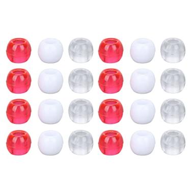 Imagem de Contas de Cabelo, Dreadlocks de Cabelo, Contas para Pulseiras, 100 Peças, Contas de Pônei, Acessórios de Trança Coloridos para Decoração de Cabelo e Barba (vermelho branco